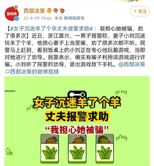 女子沉迷羊了个羊游戏过度引发家庭危机,丈夫紧急报警求助的社会事件回顾