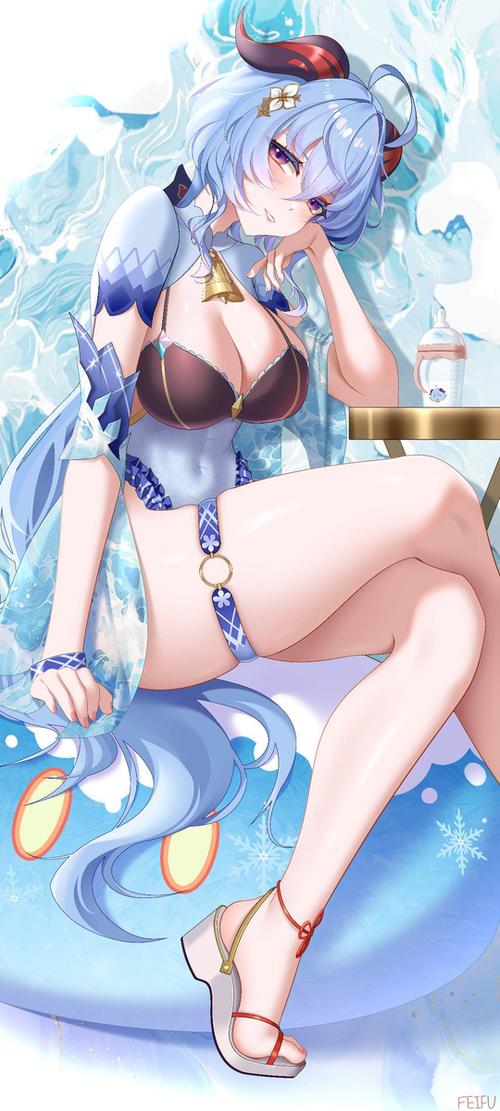 甘雨被史莱姆注入液体后,身体发生了奇妙的变化